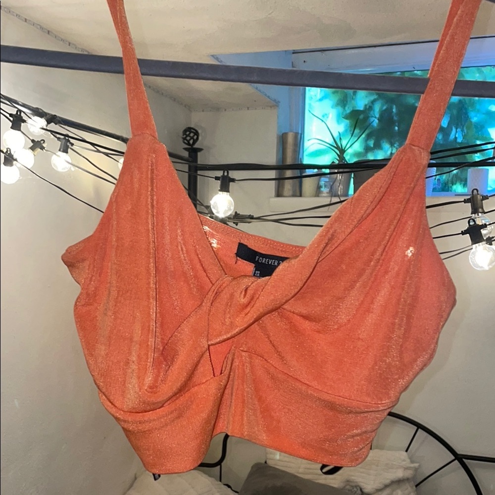 Forever 21 Orange Crop Tank Top